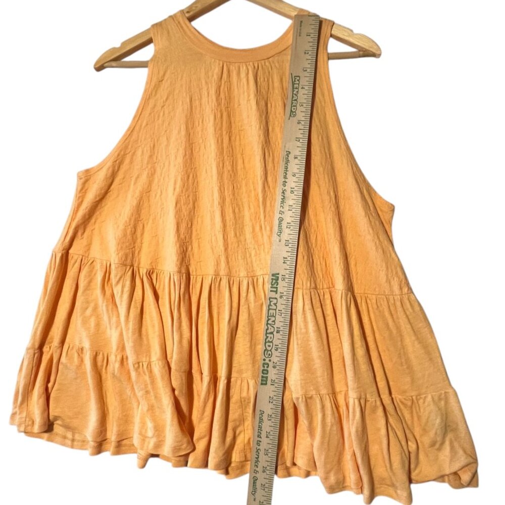 Free People Women's XS Right On Time‎ Tiered Tunic Light Orange Oversized Boho - Picture 8 of 9
